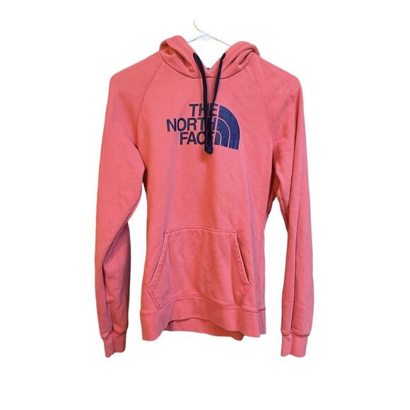 The North Face Tops - North Face Hoodie Womens Coral Salmon‎ Pullover Sweatshirt size Medium